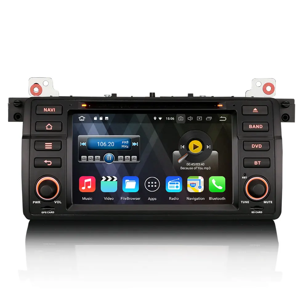 Erisin ES3619B PX30 Android 8 1 Автомобильный мультимедийный плеер 7 &quotавтомобильный DVD gps для