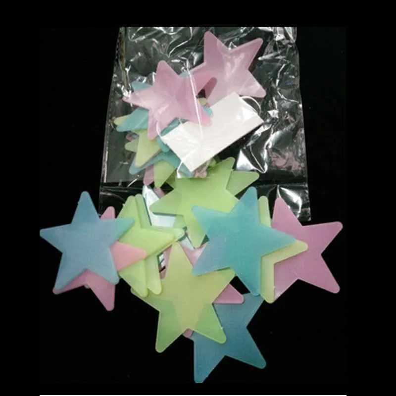 Светящиеся звезды 6 5 см настенная наклейка домашний светящийся декор