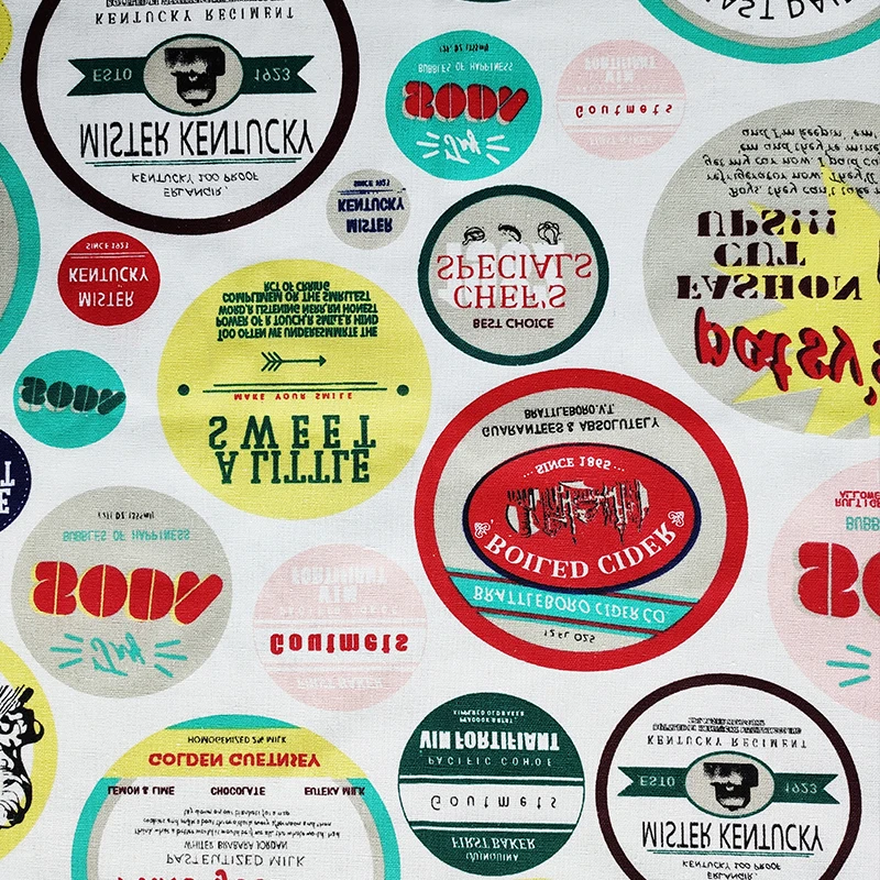 Льняные тканевые с принтом ткани высокого качества Модные Цветочные кукольные