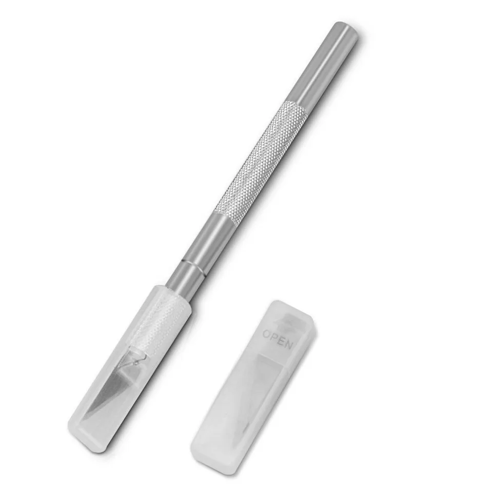 

2017 Non-Slip Metal Scalpel Knife Tools Kit Cutter Engraving Craft knives + 6pcs Blades Mobile Phone PCB DIY Repair Hand Tools