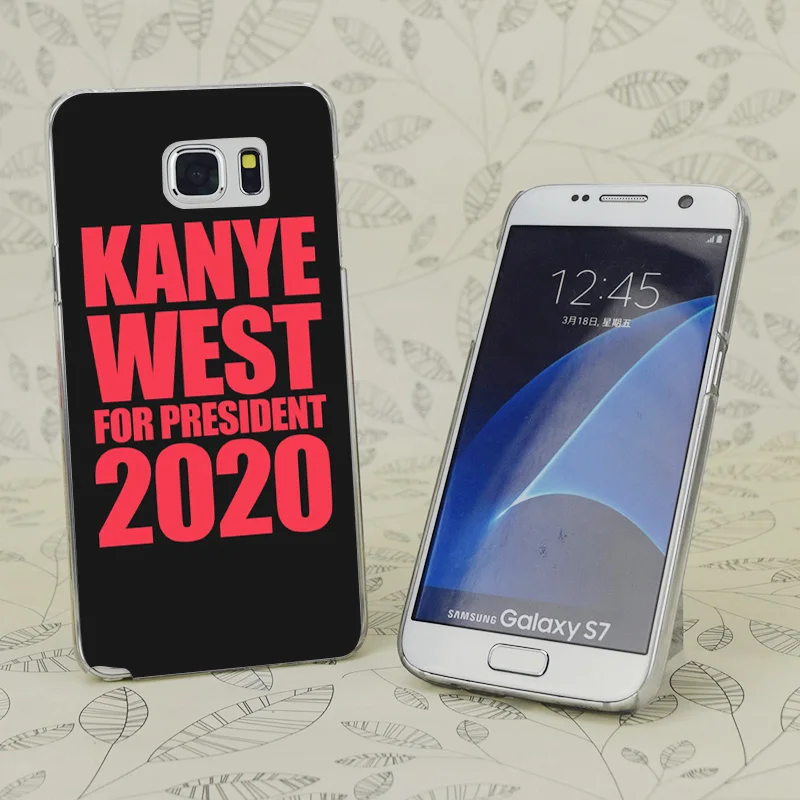 C0105 Kanye West For President Transparent Hard PC Case Cover Samsung Galaxy S 3 4 5 6 7 Mini Edge Plus Note 9 |