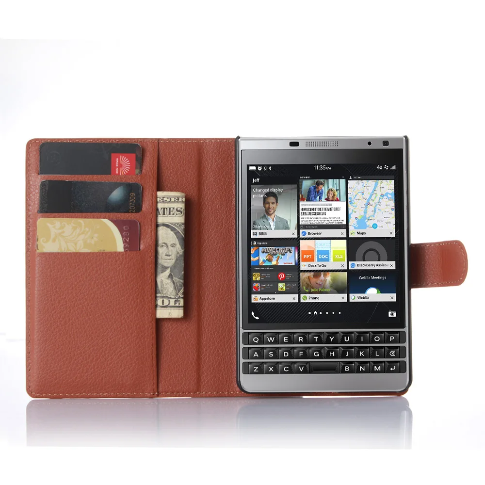 Limelan для BlackBerry Passport Silver Edition Роскошный чехол-бумажник с личи чехол телефона из