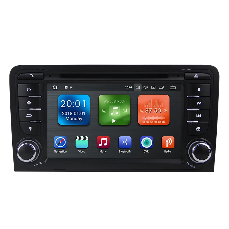 KSAOTU 7 &quotDAB + 4G Android 8 0 автомобильный DVD плеер SD GPS для AUDI A3 (2003 2011) S3 RS3 RNSE