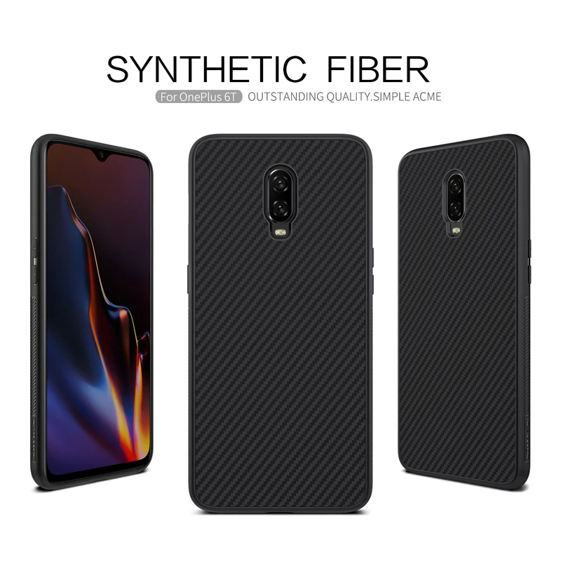 Чехол для oneplus 6t Nillkin из синтетического волокна углеродного полипропилена