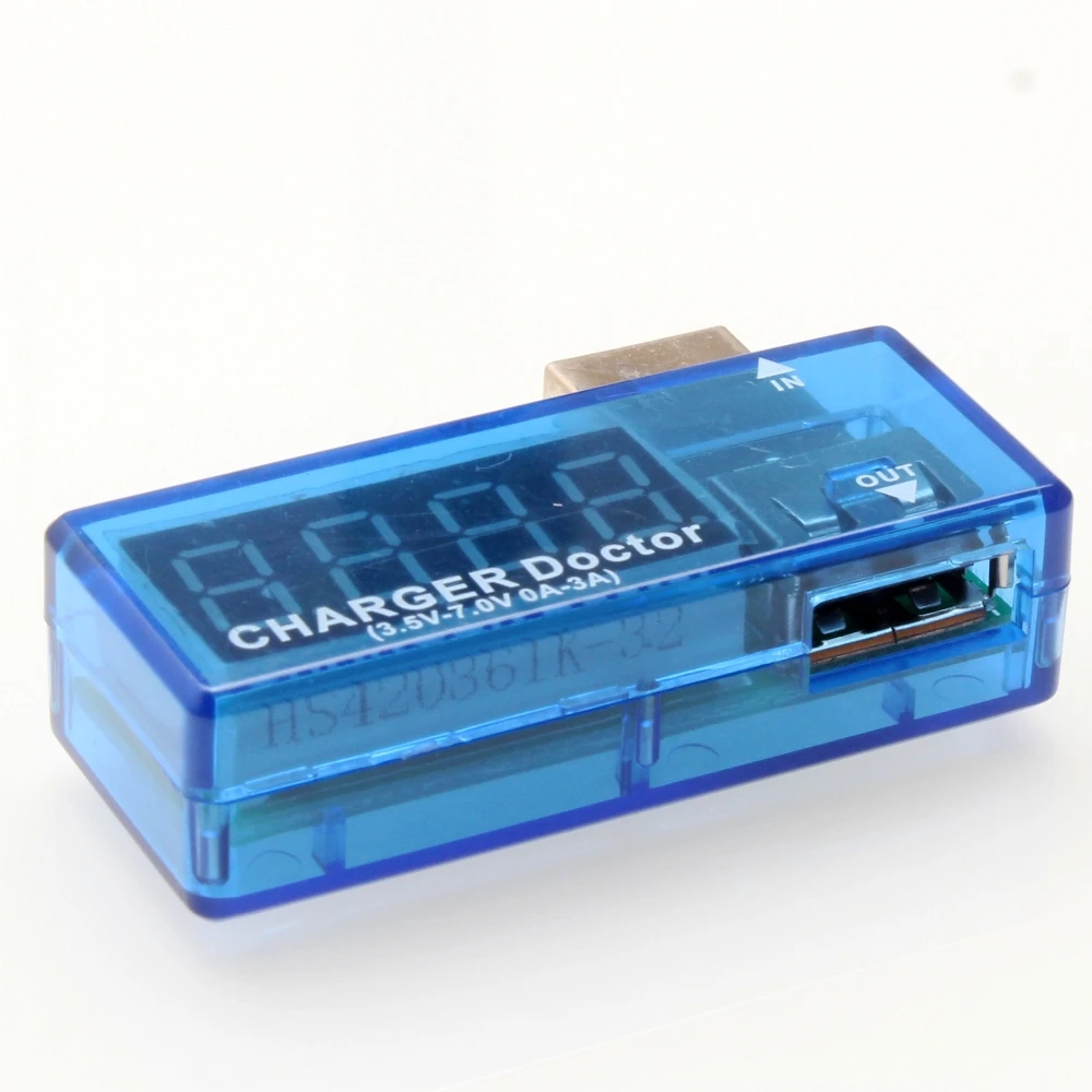USB зарядное устройство Doctor-In-line напряжение и измеритель тока светодиодный дисплей
