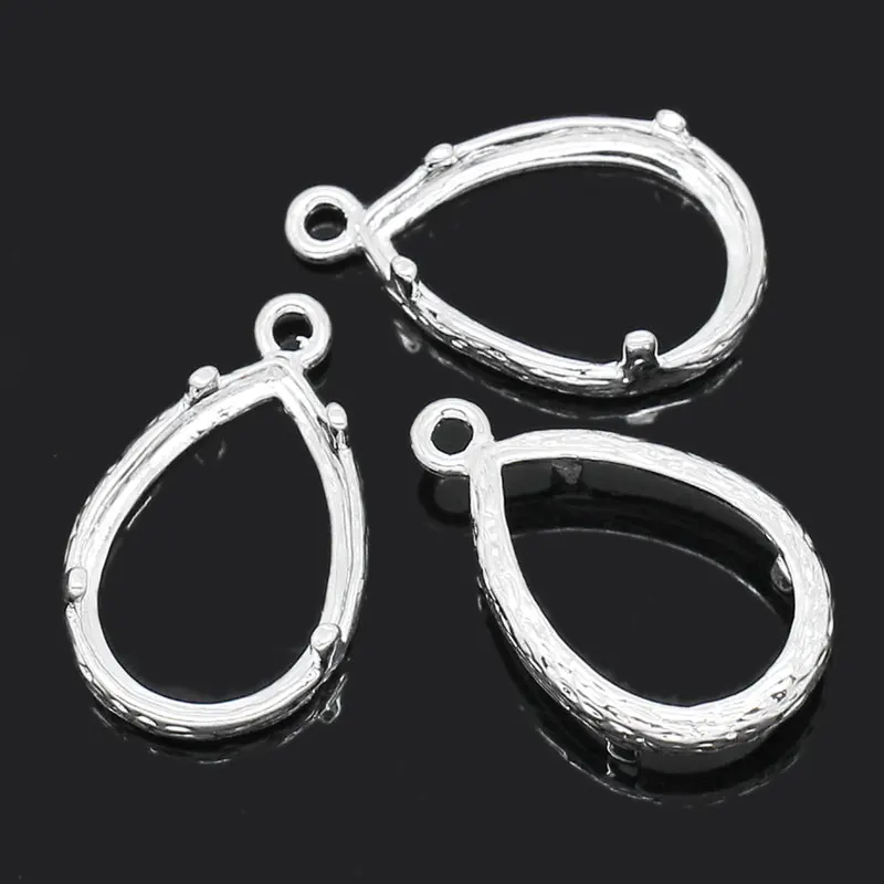 DoreenBeads медные Подвески кабошон с серебряным покрытием (подходит для 14 мм x 10 мм) 18 19