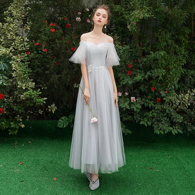 Beauty-Emily кружевные платья подружки невесты длинного размера плюс для женщин А-силуэта с коротким рукавом Vestido da dama de honra