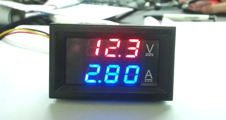 1 шт. DC0-100V 10А LED DC двойной дисплей цифровой измеритель напряжения тока
