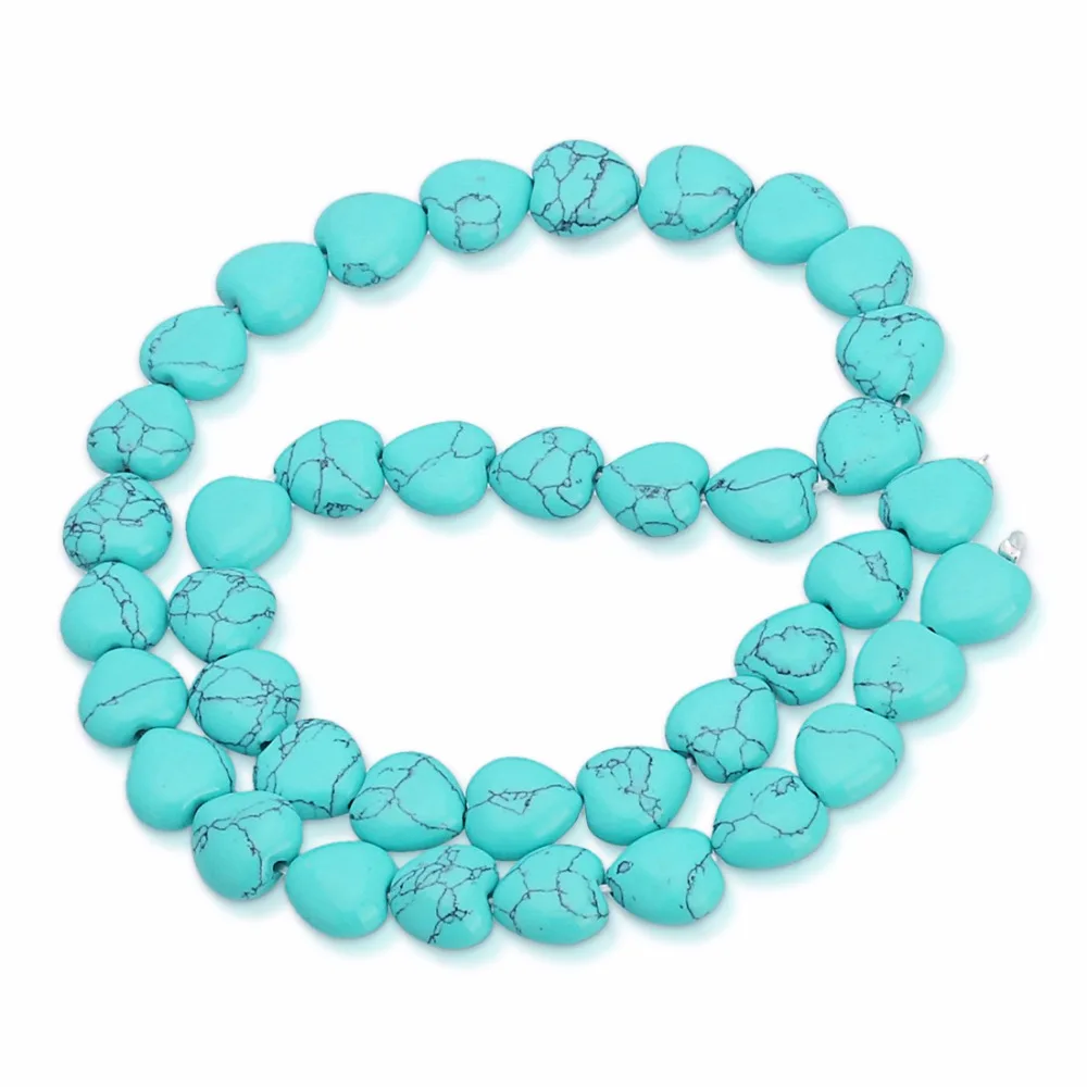 Модные опаловые кварцевые чакры Howlite оптом каменные бусины в форме сердца