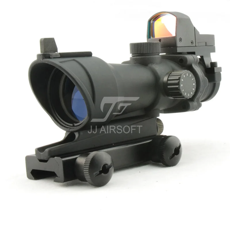 JJ Airsoft ACOG Style 4x32 оптическая подсветка с Docter Mini Red Dot &amp Killflash/kill flash