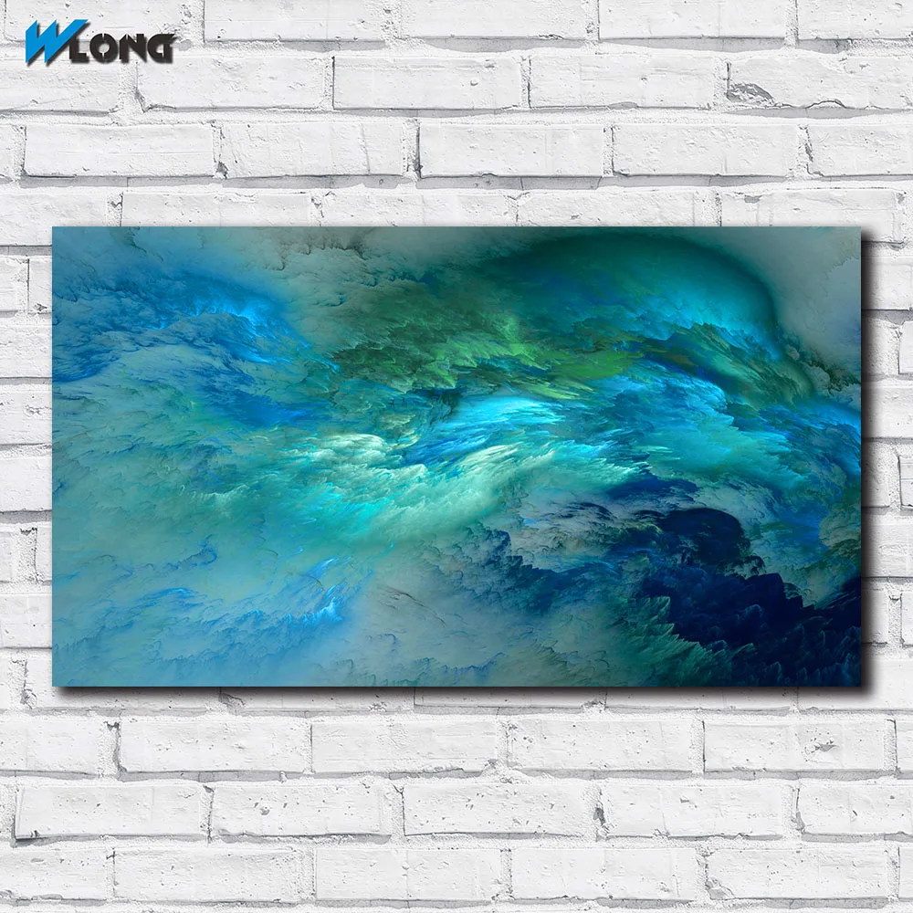 

Fashion Blue Clouds, Picture Art, Canvas Wall art, Happy home On canvas, Original Art, Landscape Art, Abstract Painting Printed