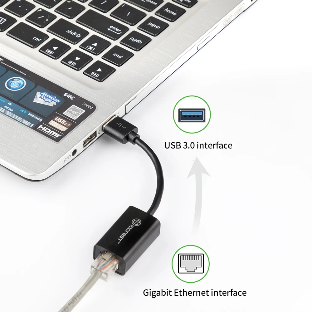 IOCREST usb 1000 до 3,0 Мбит/с rj45 ethernet gigabit сетевой карты lan адаптер rtl8153 Чип поддержка win10