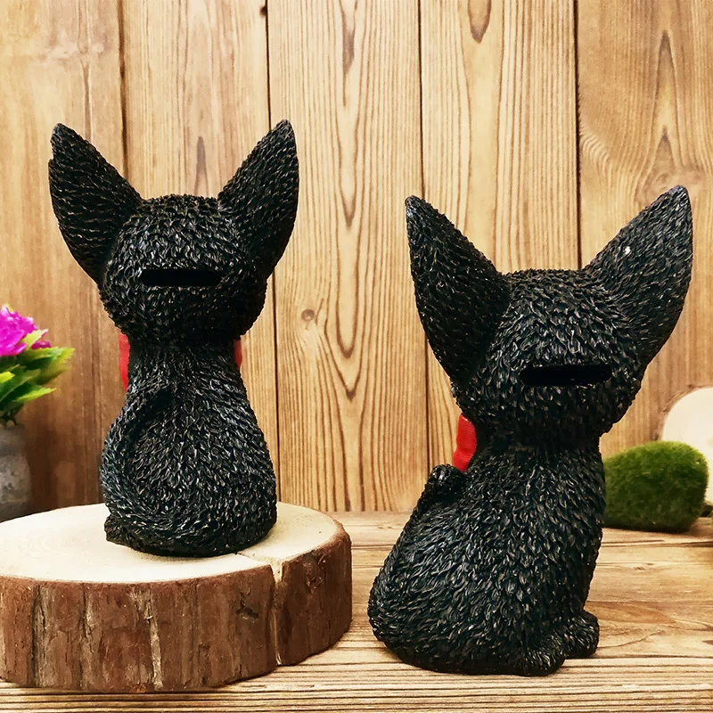 Чёрная камедь Ghibli Миядзаки Kiki аниме кошка Alcancia керамический Горшочек &quotОдежда