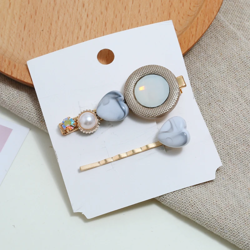 Трендовая заколка для волос заколка-Пряжка женщин и девочек геометрические