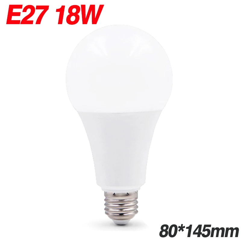 E27 18W 220V KARWEN Ampoule светодиодный светильник E27 E14 3 Вт 5 Вт 7 Вт 9 Вт 12 Вт 15 Вт 18 Вт Smart IC светодиодный светильник Холодный белый лампада Bombilla лампа - Испускаемый цвет: E27 18W 220V