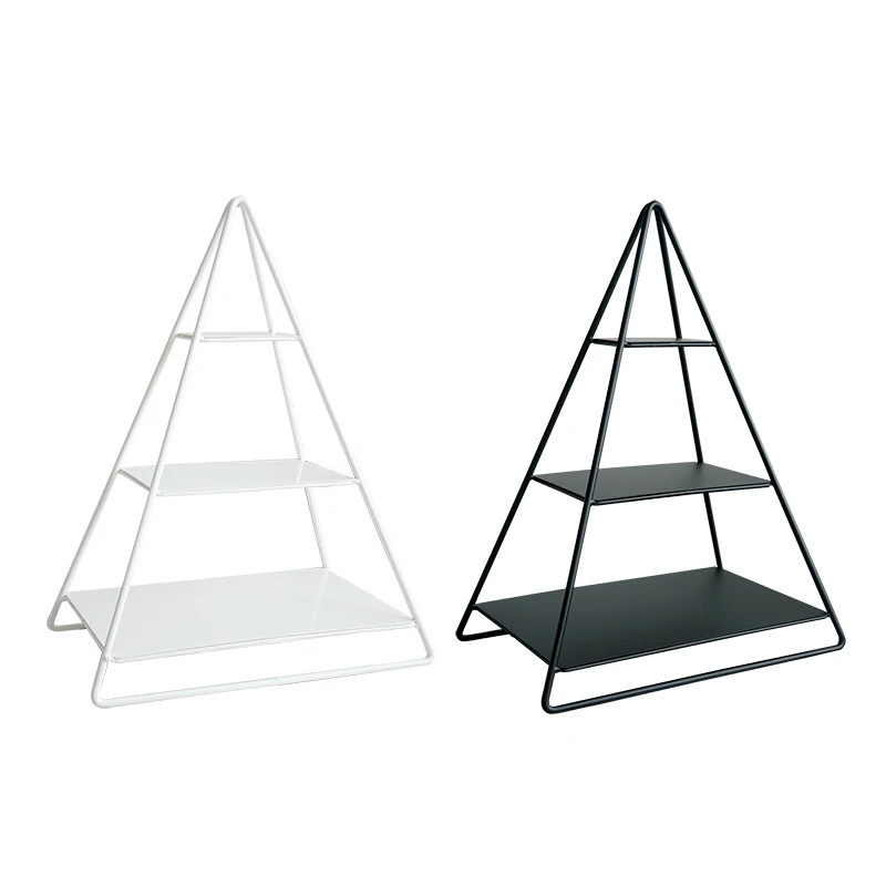 SWEETGO 3 layers storage racks cake stand Iron tower home decoration tools table perfume holders black white | Дом и сад
