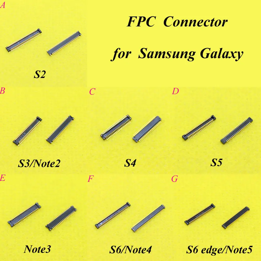 Cltgxdd ЖК дисплей FPC Разъем для Samsung GALAXY S2 S3 S4 S5 S6 edge note 2 3 4 5 на логической плате экран