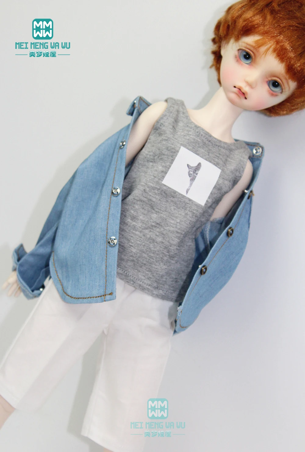 Одежда для шарнирной куклы 43 см 1/4 BJD MSD кукла модная клетчатая рубашка жилет
