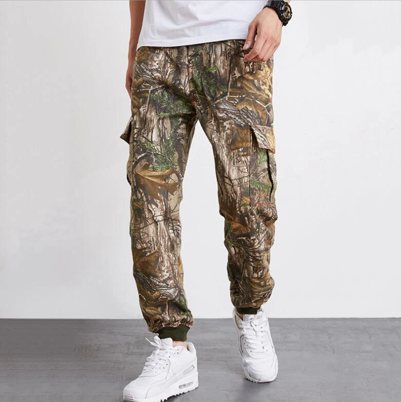 Camouflage Мужские джинсы новые повседневные мужские брюки с камуфляжным принтом Удобные зауженные джинсы Размер M L XL XXL - Цвет: Camouflage