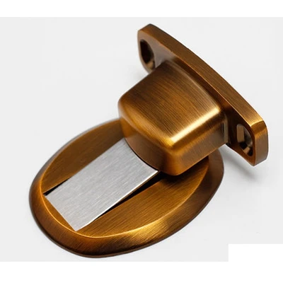yellow bronze Держатель двери нет необходимости сверлить Магнитный цинковый сплав 304 нержавеющая сталь Двухсторонняя клейкая невидимая матовая пробка бронза - Цвет: yellow bronze