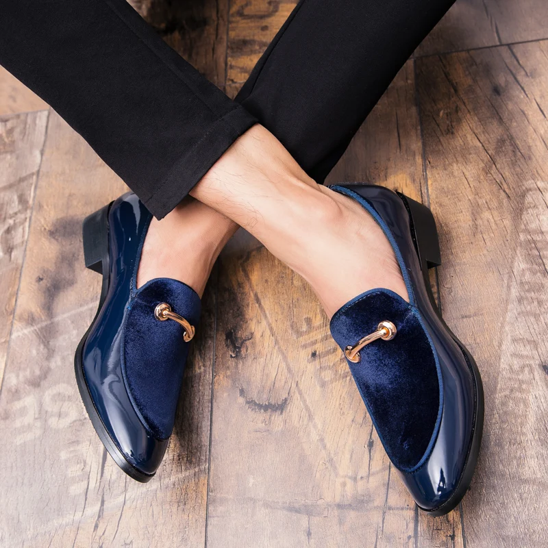 2019 New Metal Design Fashion British Style Men's Casual Shoe Suede Loafers Luxury Men Dress shoes Oxford Shoes Big Size 38-48 | Обувь