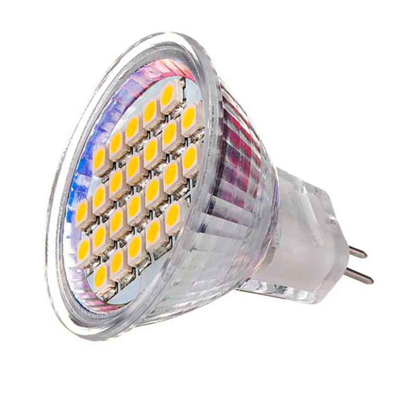 Светодиодный светильник MR11 высокой мощности 24 светодиодный s 2835 SMD стеклянный