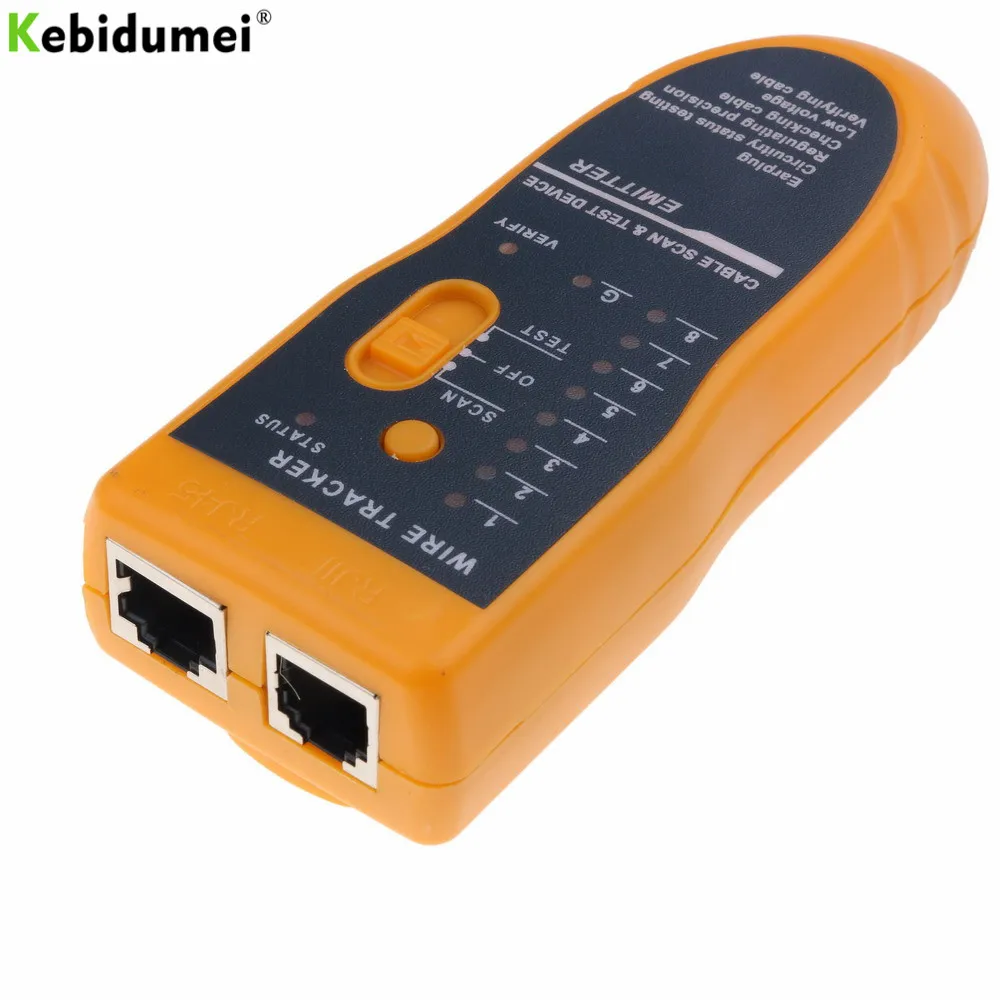 Тестер сетевого кабеля Kebidumei Ethernet LAN тестер RJ11 RJ45 Cat5 Cat6 трассировщик детектор