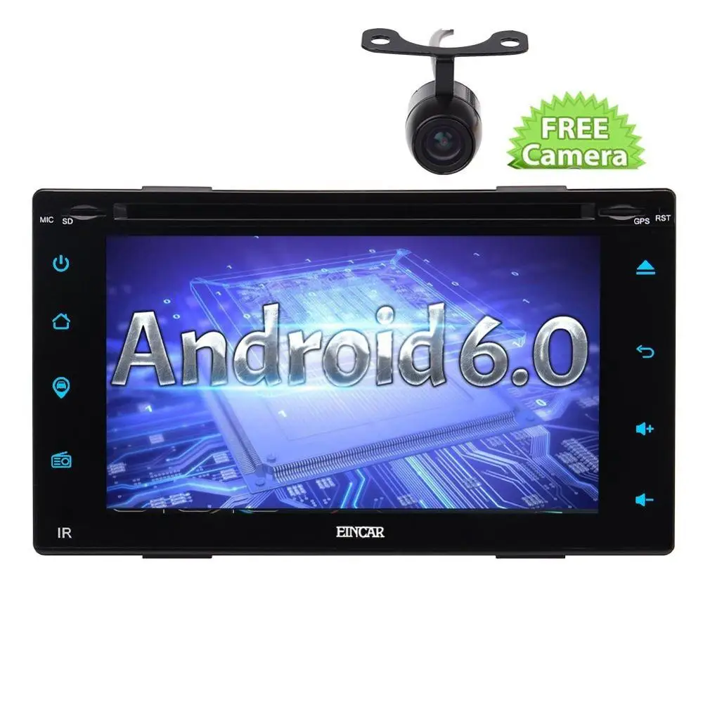 Новый Android 6 0 Автомобильный стереорадио сенсорный экран четырехъядерный