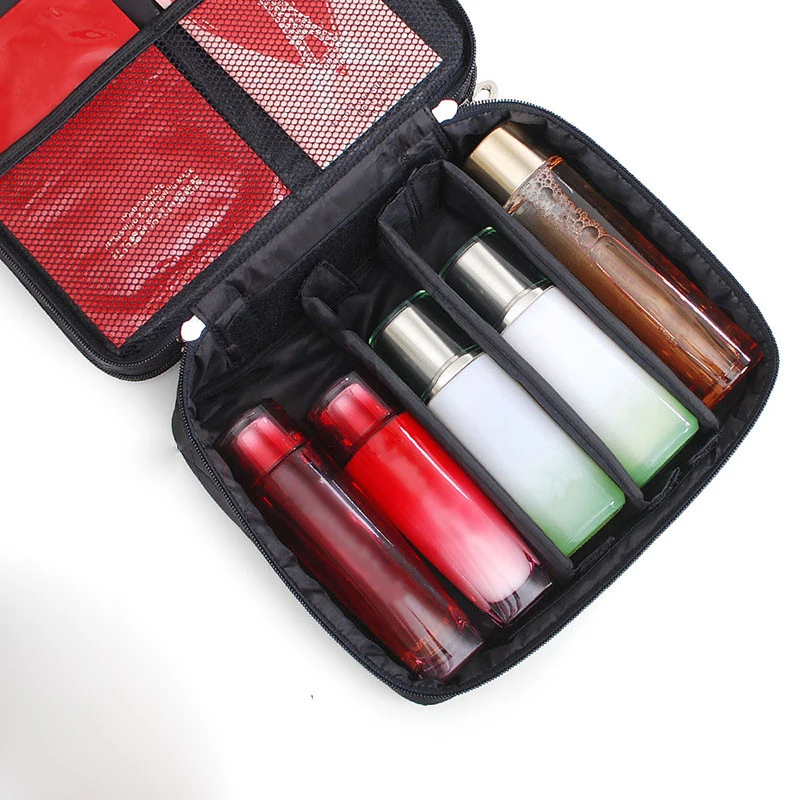 

Double Layer Beauty Makeup Bag Female Cosmetic Case Zipper Bag Travel Toiletry Organizer Wholesale Accessories Supplies Stuff