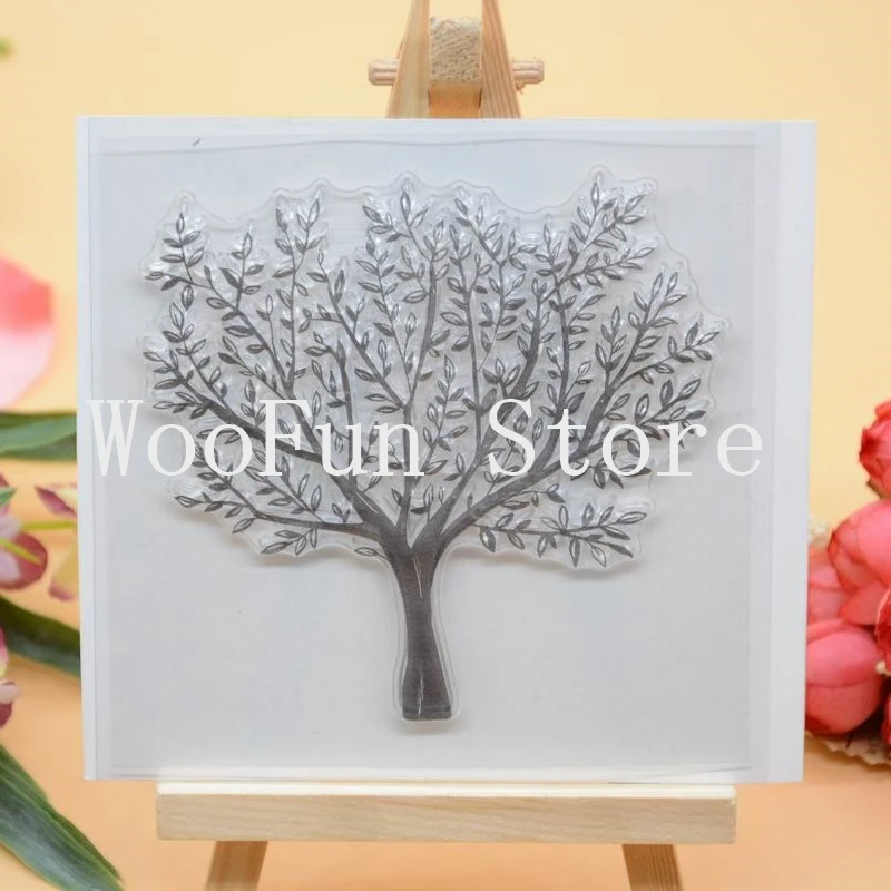 

Background Tree Clear Stamp Rubber Clear Stamp for Card Making Decoration and Scrampbooking