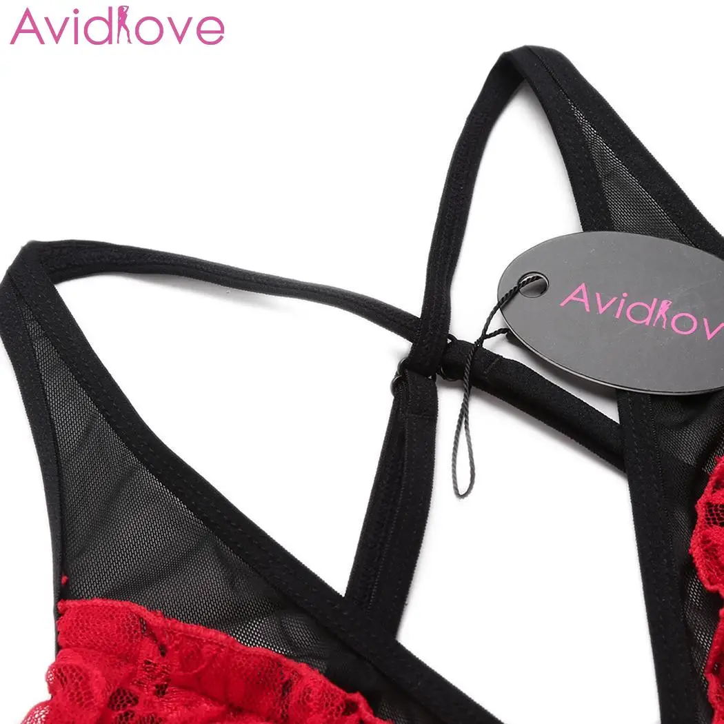Женское нижнее белье Avidlove кружевные сорочки из прозрачной сетки в стиле петчворк