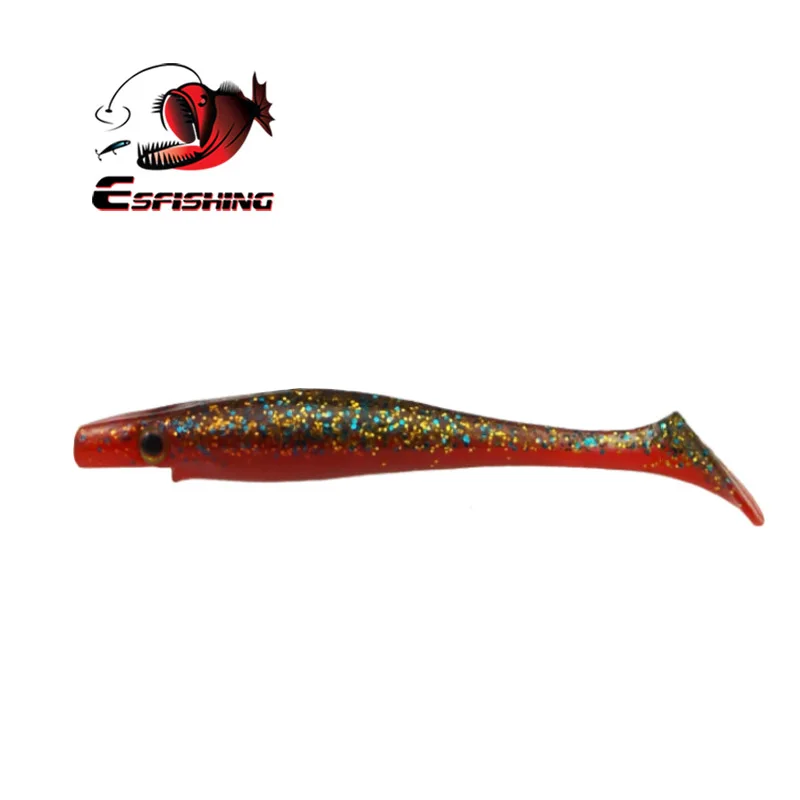 Esfishing приманки Новые свиньи Shad 100 см 6 г 6 шт. Мягкая приманка морская искусственная наживка для рыбалки джиг приманка воблер окунь форель Щука