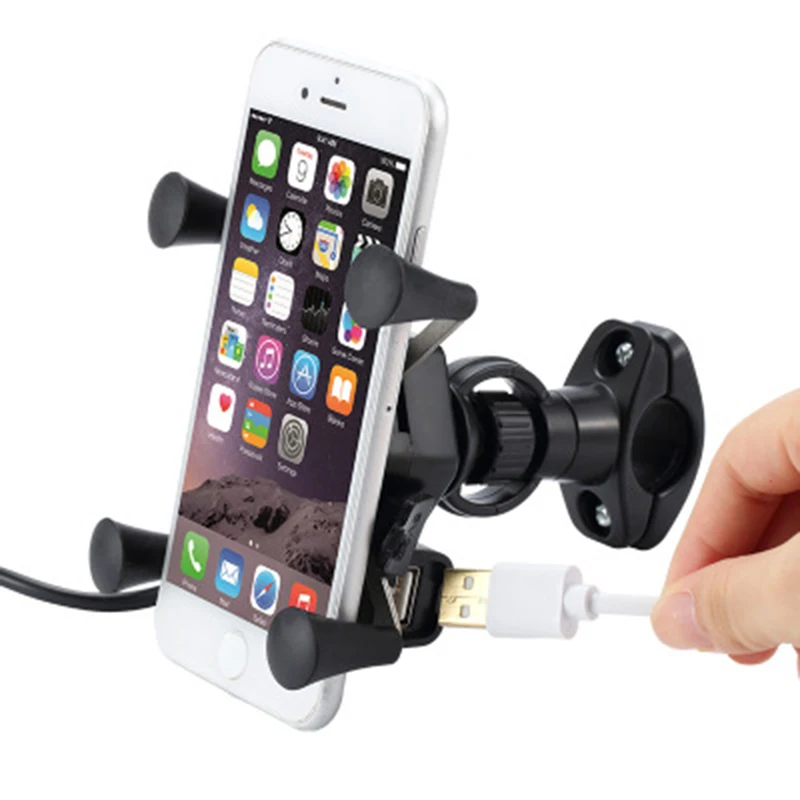 Держатель подставка для мобильного телефона мотоцикла велосипеда с usb разъемом