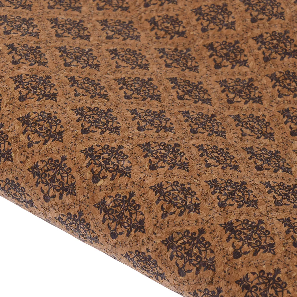 1 ярд мягкая пробковая винтажная Цветочная тисненая искусственная кожа для сумок