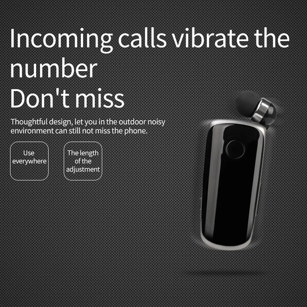 K39 виброзвонок одежда клип Беспроводной Bluetooth Headphpnes CSR чип DSP In-Ear Hands Free наушники |