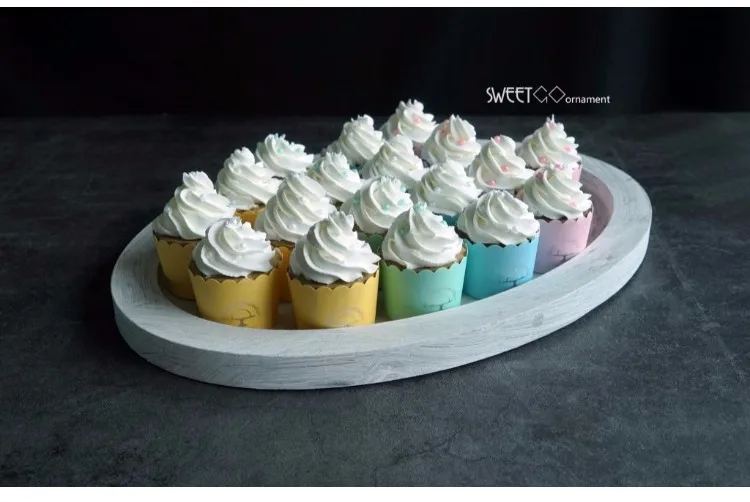 SWEETGO искусственные кремового цвета кекс поддельные формы торта 8 см Высота глина кексы десерт украшения для витрины фотографии торт магазин
