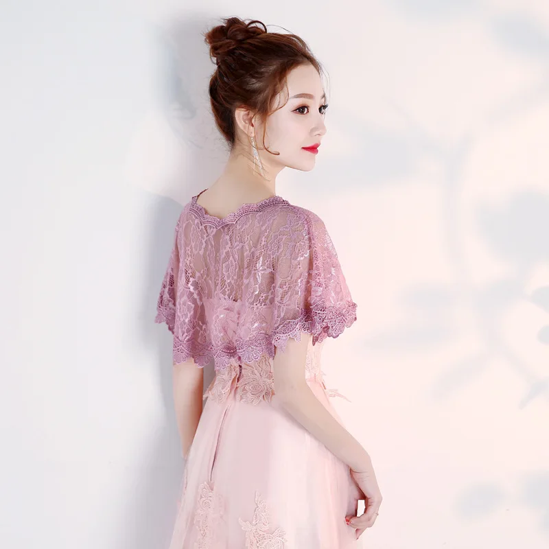 High Quality Lace Wedding Wraps Short Bridal Shawl Summer Lace Female Evening Party Capes Wedding Accessories Women's Jacket New