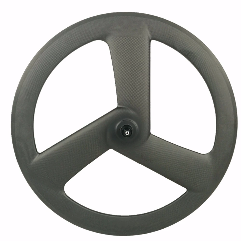 CarbonWheel 3 спицы колеса 700c фиксированная Шестерня три карбоновые со спицами 3k 23 мм