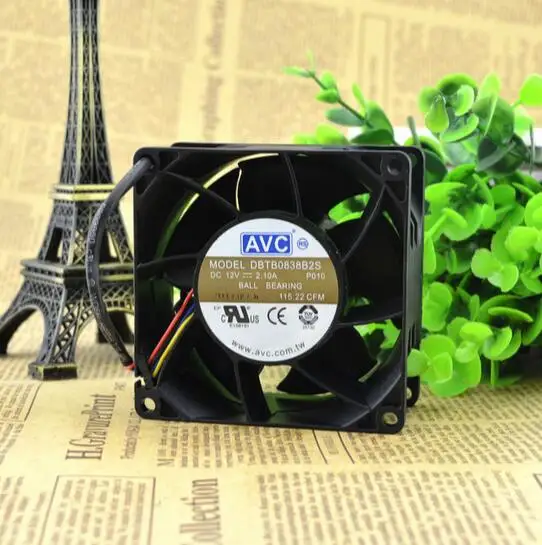 Оригинальный высокоскоростной воздушный вентилятор AVC DBTB0838B2S 80*80*38 12 В 2 10 А ШИМ с