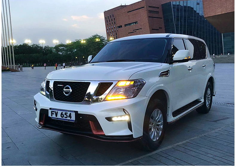 Автомобильный Стильный чехол на голову для Nissan Tourle Patrol-, светодиодный налобный фонарь с двойным лучом, биксеноновые автомобильные аксессуары