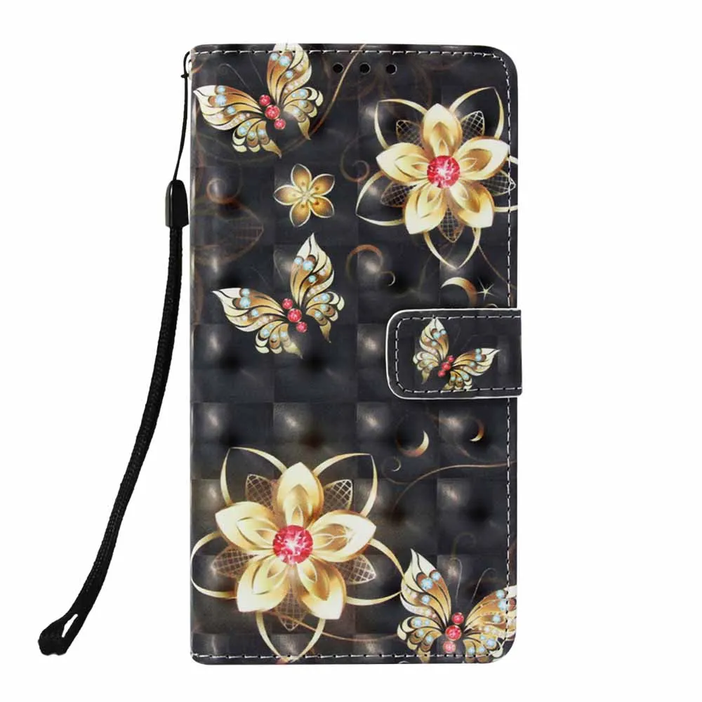 G-Flower Butterfly Бумажник с отделением для карт и рисунком с откидной крышкой для samsung Galaxy S9 плюс S10 S10e Note 8 9 задняя крышка Fundas для iPhone XS Max XR X чехлы для телефонов - Цвет: G-Flower Butterfly