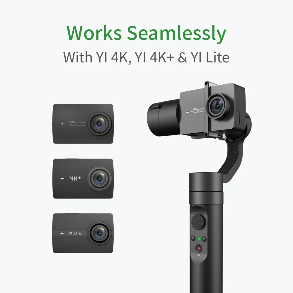 YI Action Gimbal 3-Axis Pan/Tilt/Roll Bluetooth управление 320 градусов Ручной Стабилизатор для 4k Plus 4 К