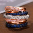 GODKI, дизайн Монако, роскошное эффектное составное кольцо для женщин, свадебные с кубическим цирконом, обручальные кольца в стиле Дубай, панк, свадебные кольца