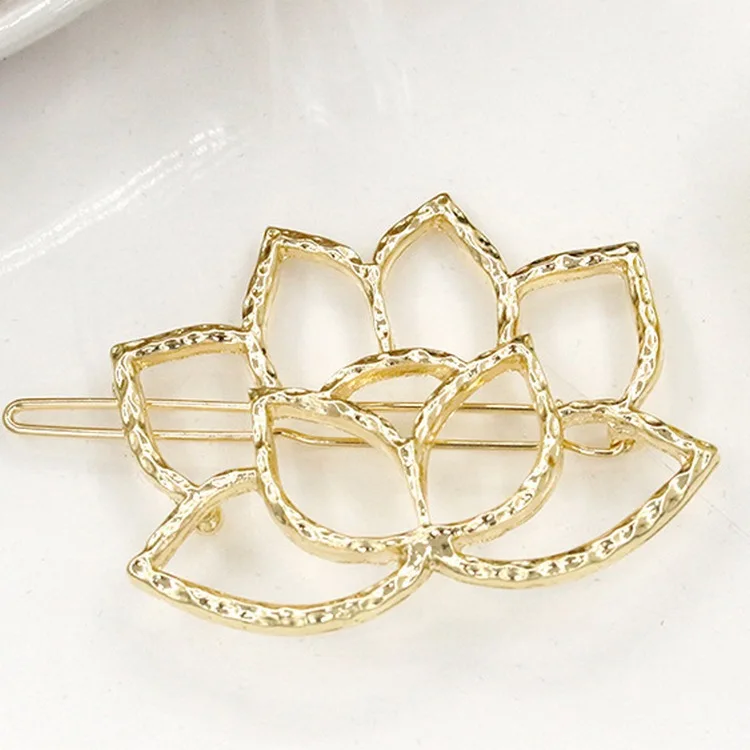 Новинка 2020 элегантная металлическая заколка для волос в стиле ретро с цветком