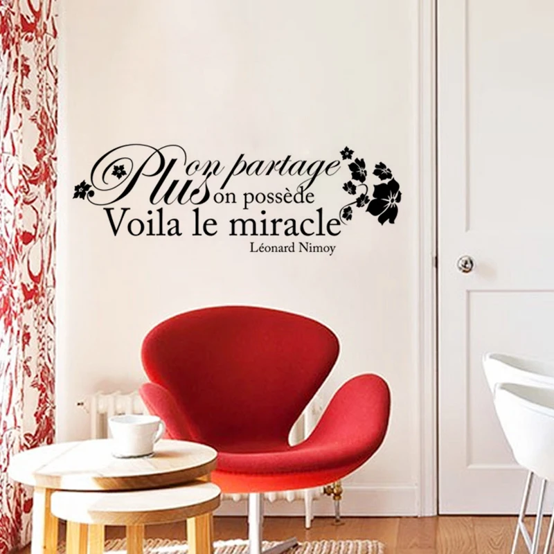 

French kitchen Proverbs Vinyl Wall Stickers Restaurant Home Decor PVC Waterproof Art Wallpaper JG1508