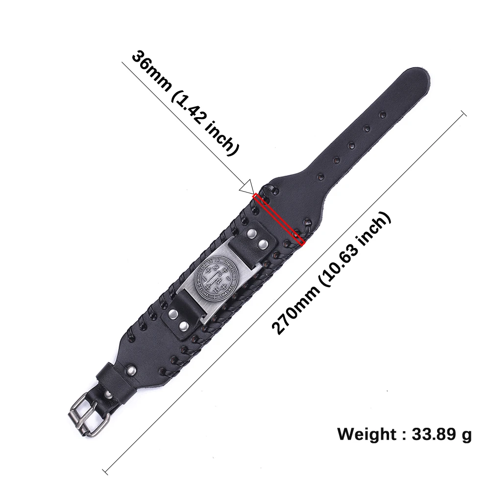 Мужской и женский кожаный браслет Fishhook модный с амулетом ангелом тибетской