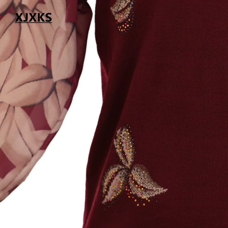 XJXKS Womens Jumpers 2020 Knitwear For Women Sweaters And Pullovers Comfortable Three Quarter Sleeve Thin Sweater Knitting Tops | Женская