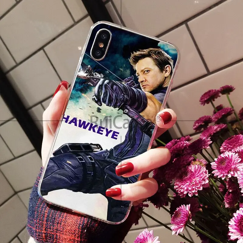 Ruicaica Marvel Hawkeye Прозрачный мягкий силиконовый чехол для телефона из ТПУ Apple iPhone 8 7 6 6S