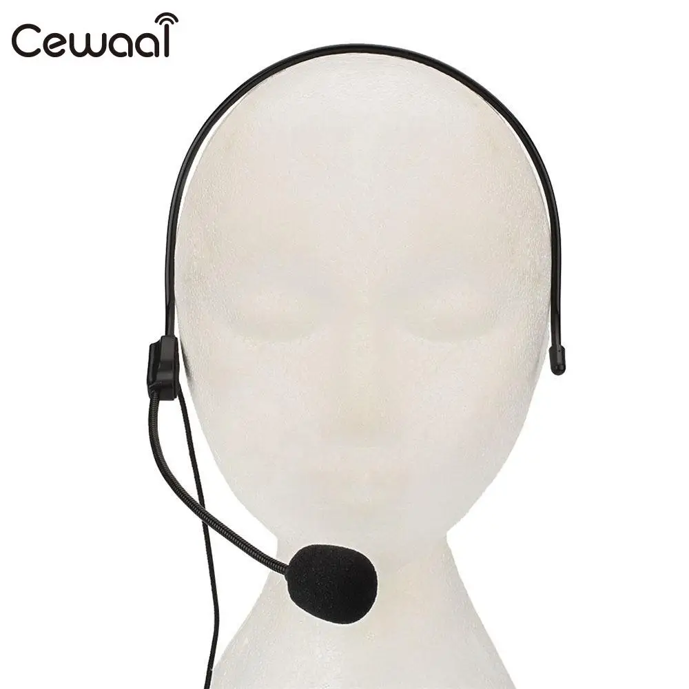 Cewaal 3.5mm Wired Headworn Microphone Microfono MIC For Voice Amplifier Loudspeaker Speaker Speech | Электроника