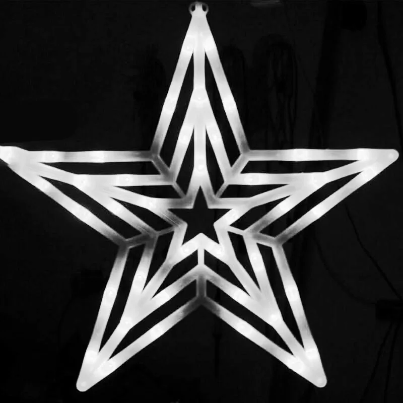 Светодиодная подвесная гирлянда в форме звезды Рождественский